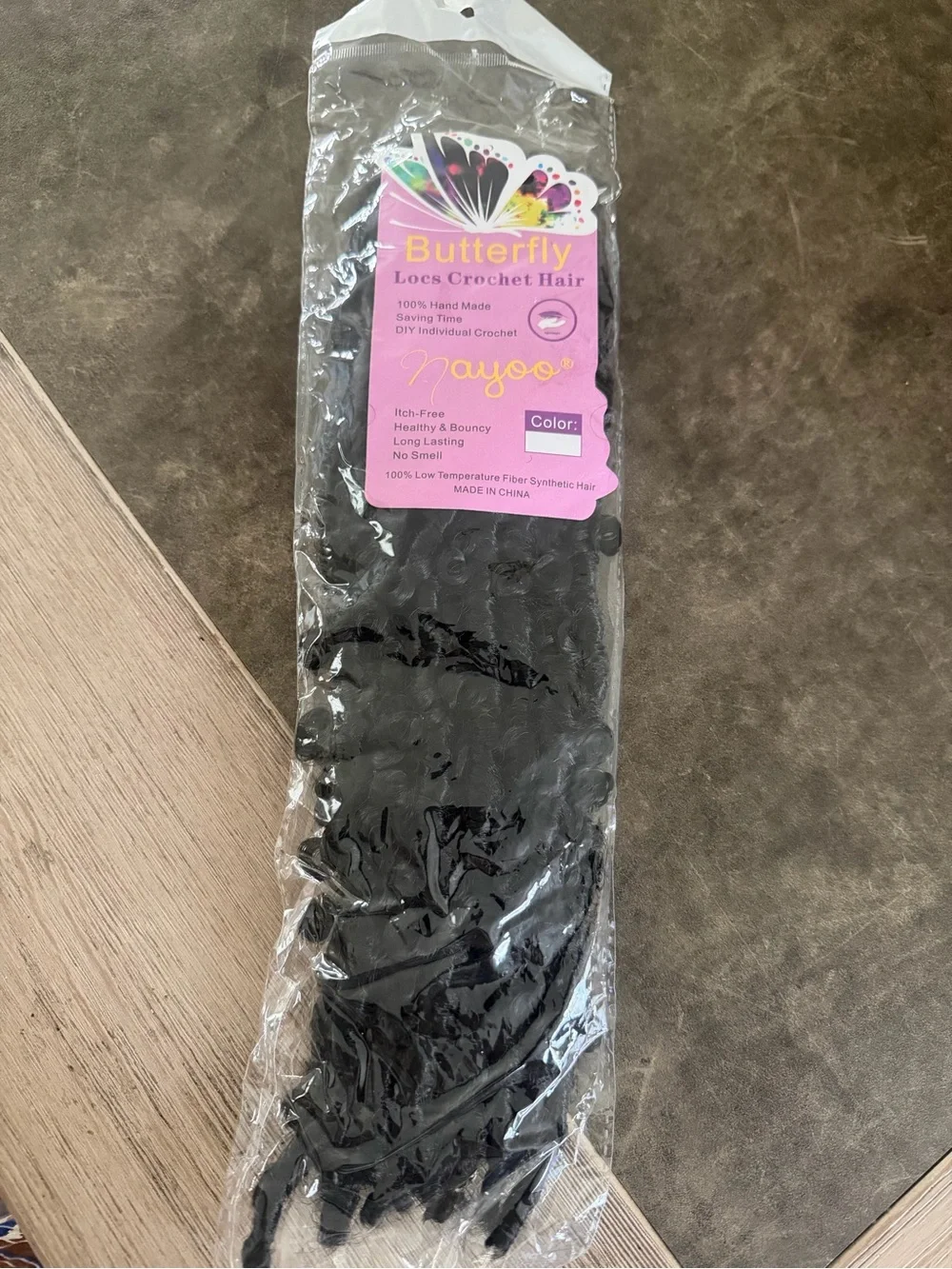 Butterfly Black  Locs Crochet Hair Extensions - 6 Pack